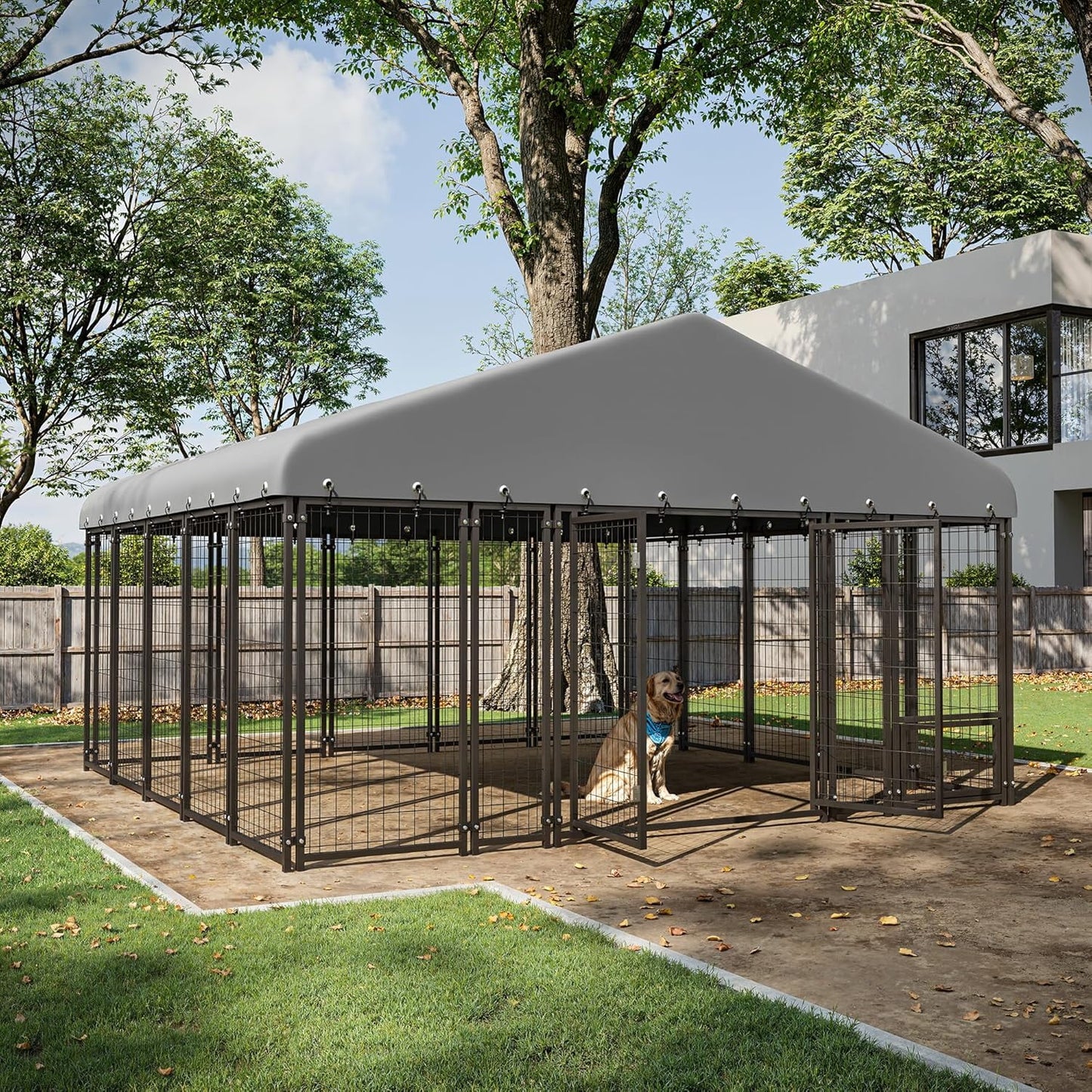 Muphyers 10X10FT Dog Kennel Double Door
