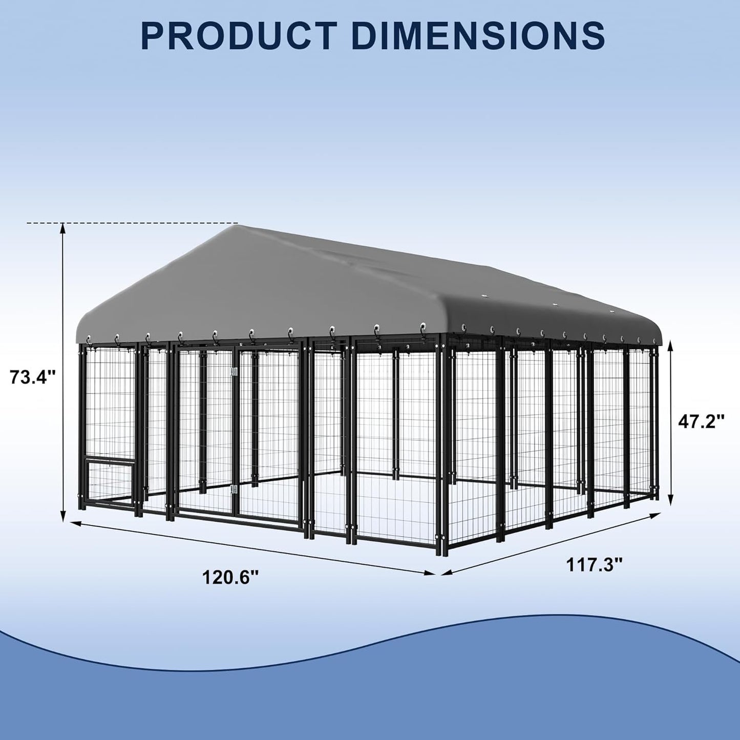 Muphyers 10X10FT Dog Kennel Double Door