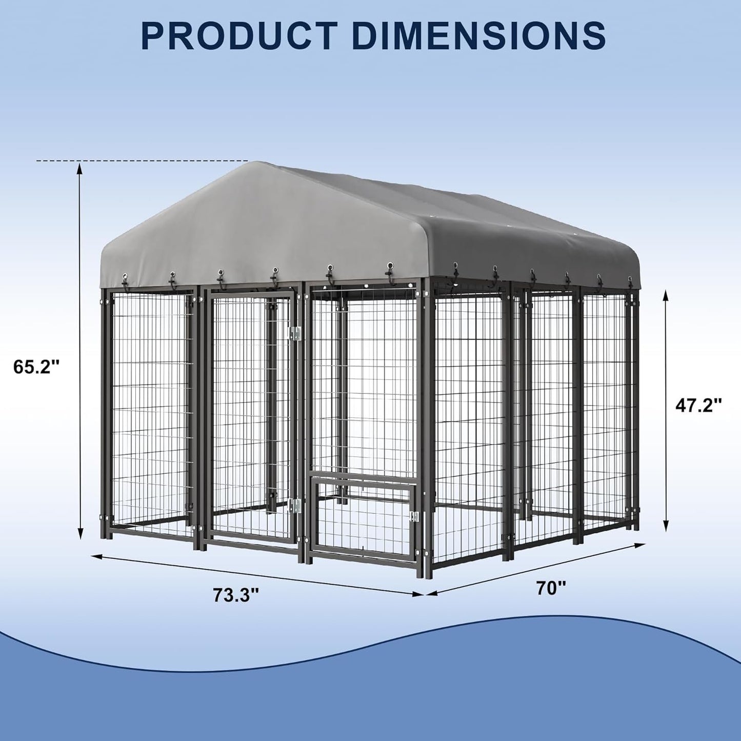 Muphyers 6X6FT Dog Kennel Outside Dog Kennel