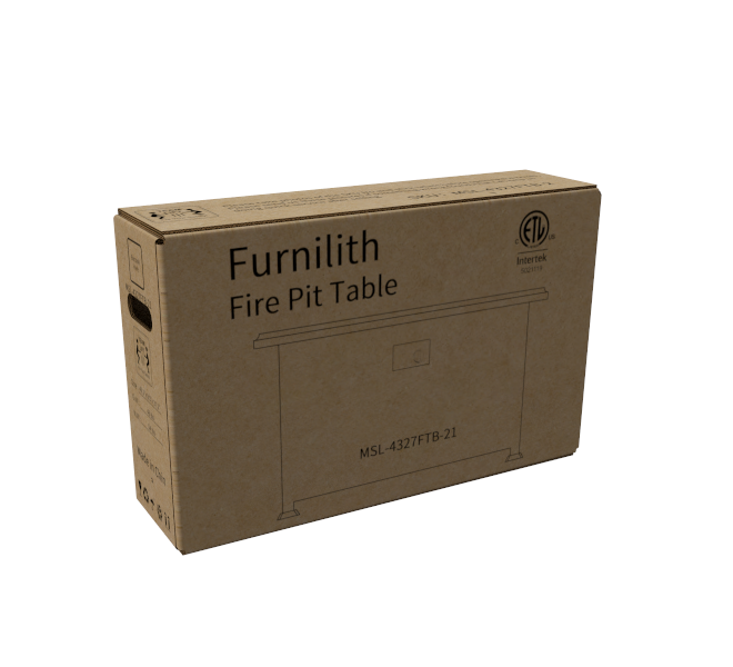 FURNILITH 43" Propane Gas Fire Pit Table 55,000 BTU