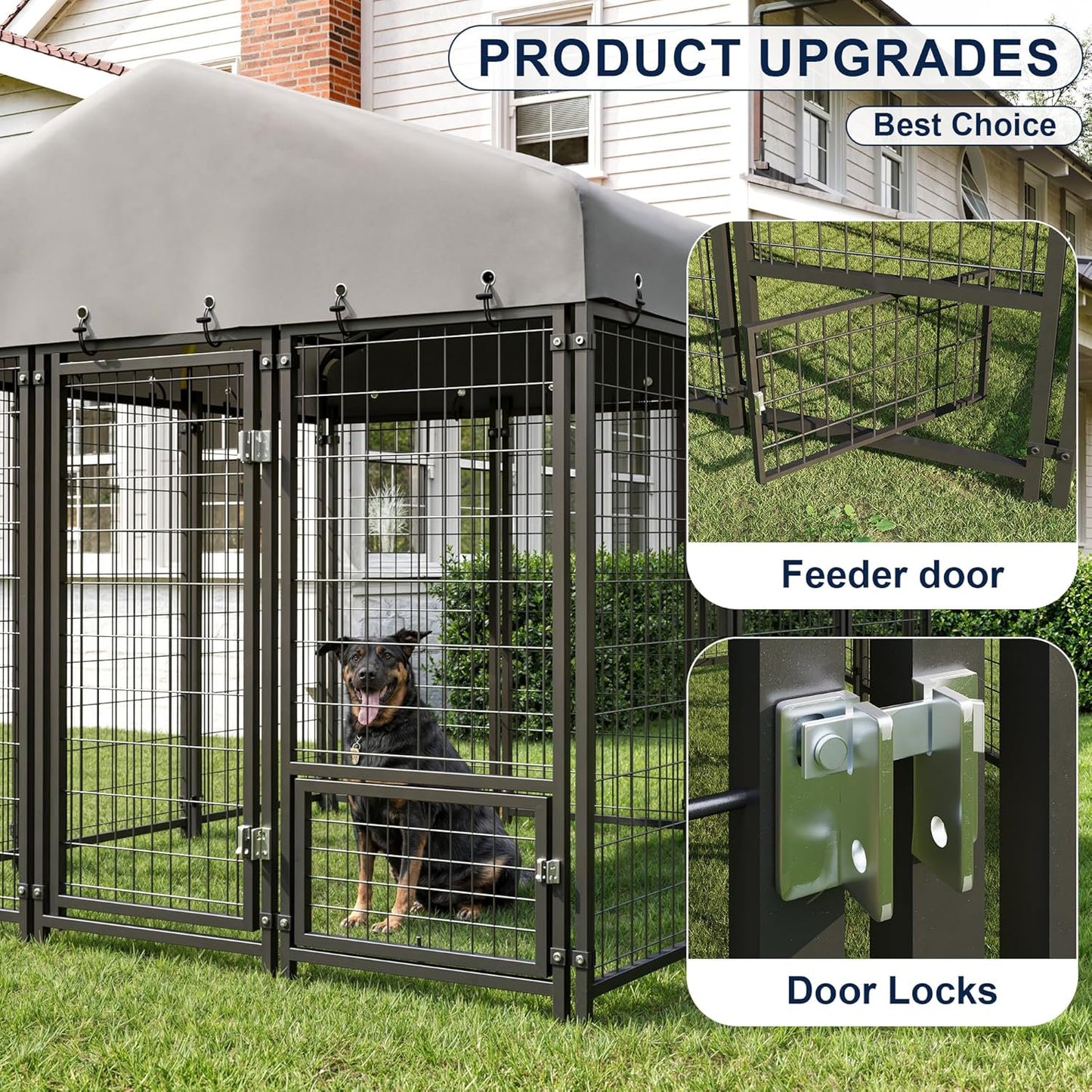Muphyers 6X6FT Dog Kennel Outside Dog Kennel