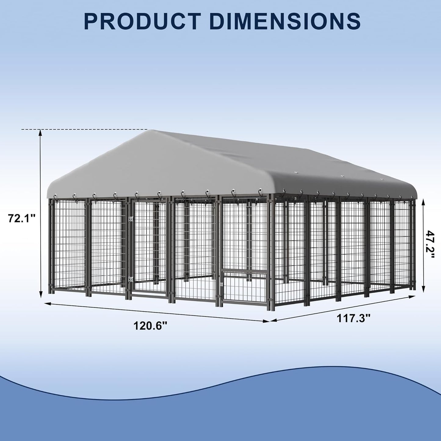 Muphyers 10x10 Ft Large Dog Kennel Outside