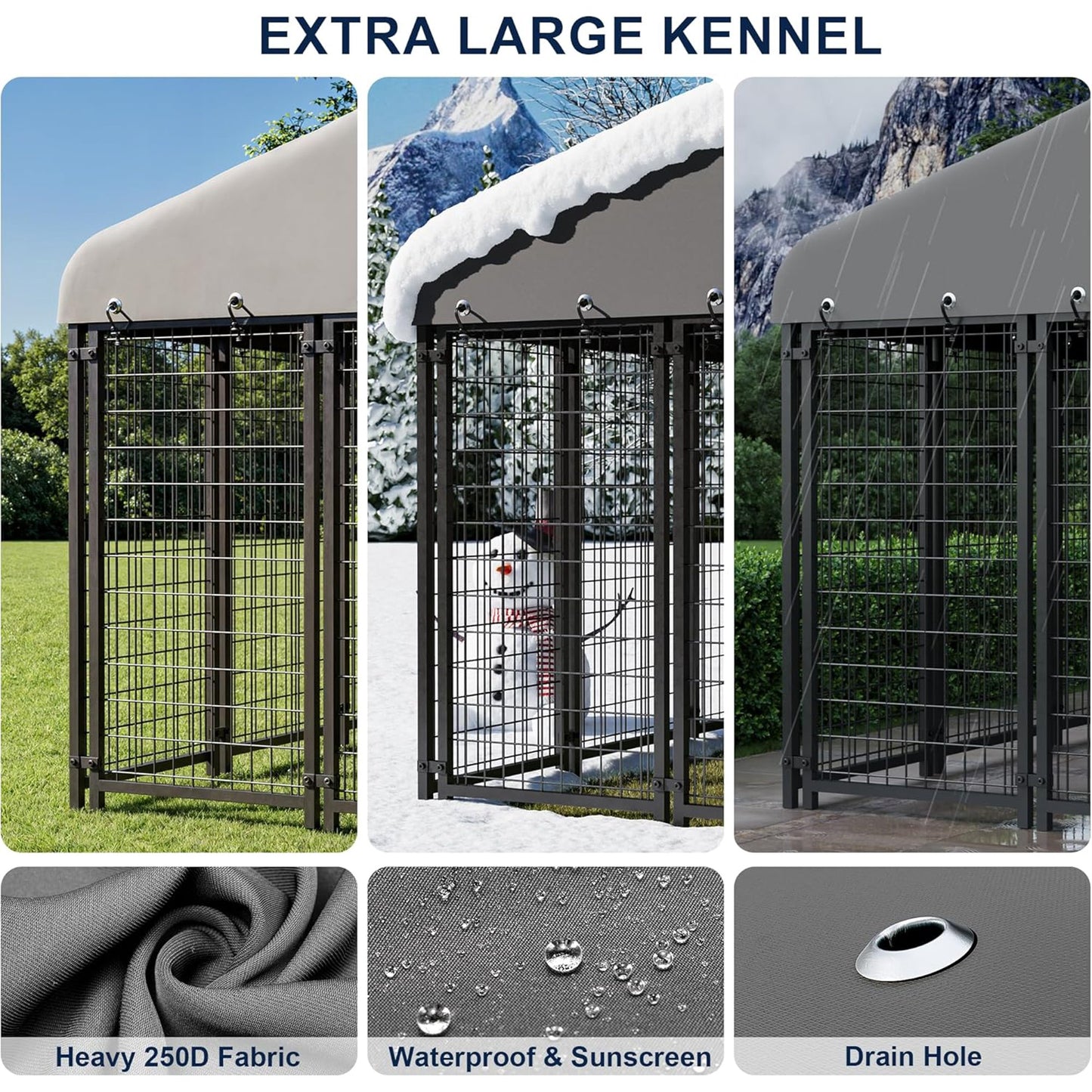 Muphyers 6X6FT Dog Kennel Outside Dog Kennel