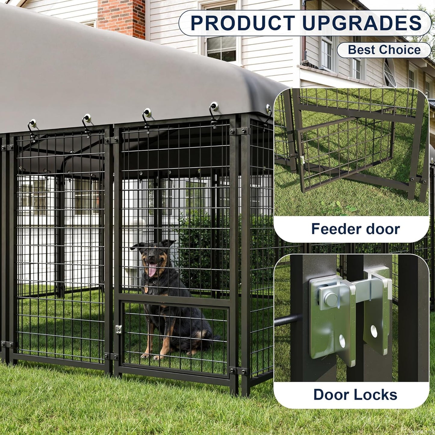 Muphyers 10x10 Ft Large Dog Kennel Outside