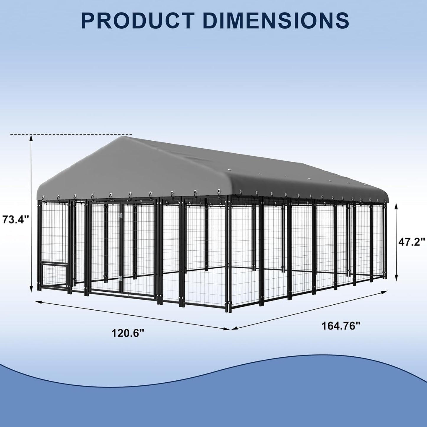 Muphyers 10X14FT Dog Kennel Double Door