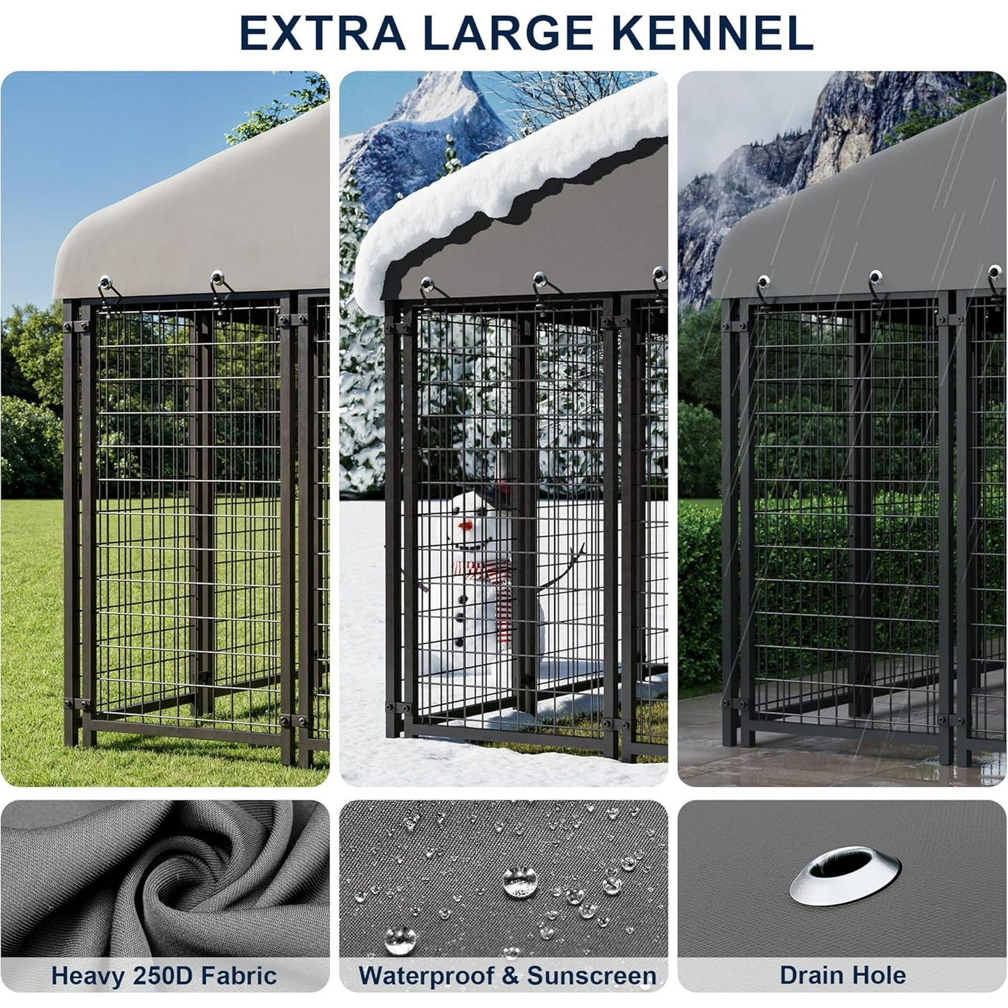 Muphyers 10x10 Ft Large Dog Kennel Outside